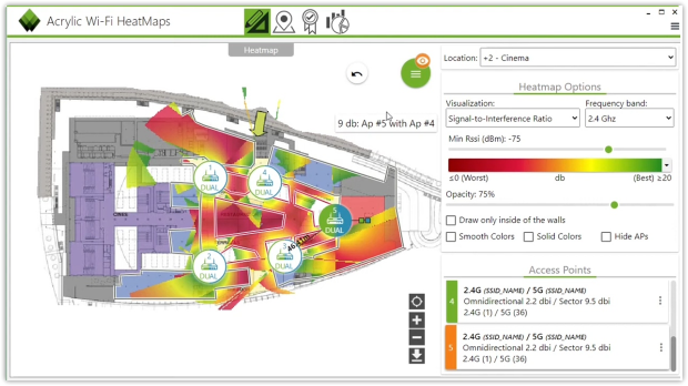 Acrylic WiFi Heatmaps