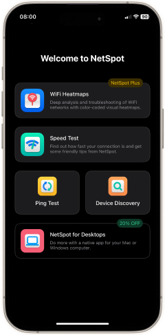 launch NetSpot for iOS