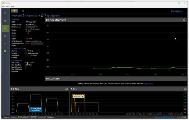 MetaGeek’s inSSIDer 