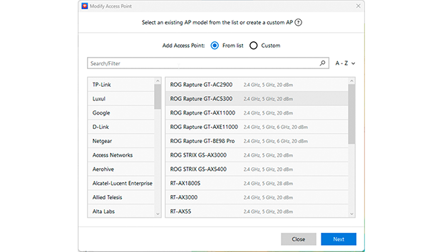 NetSpot’s Planning mode (Add AP)