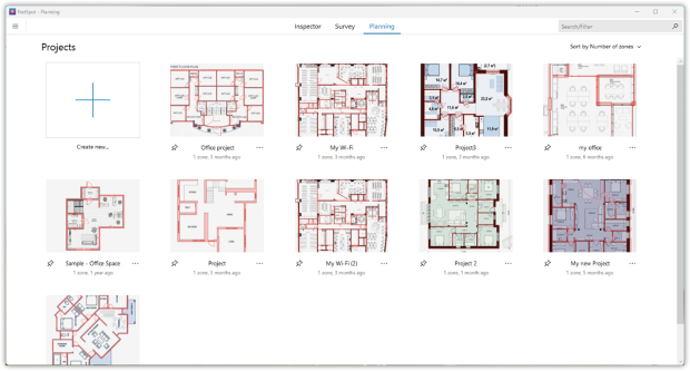 NetSpot Planning Mode — new project