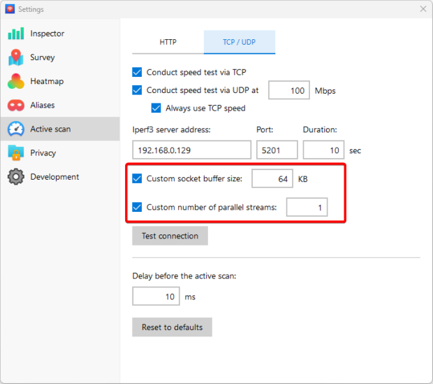 NetSpot — TCP/UDP