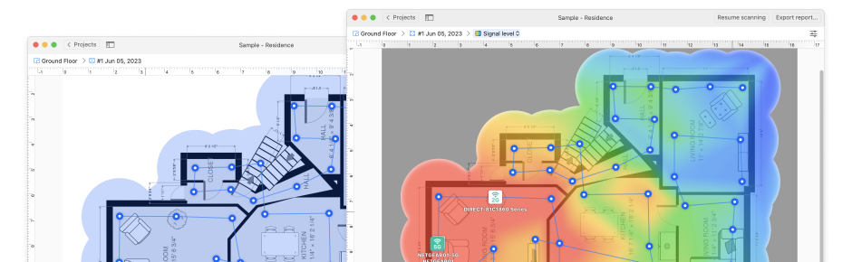  Survey mode NetSpot for macOS