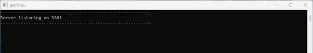 Set up iPerf  by running iperf3 -s