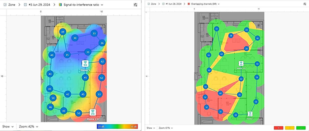 Survey mode — Wi-Fi heatmaps