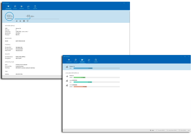 Applications d’analyse Wi-Fi pour Windows